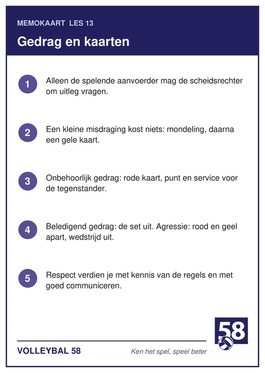 Memokaart van les 13