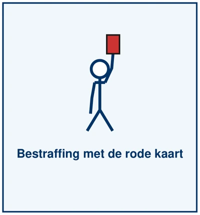 Teken 7: Bestraffing met de rode kaart