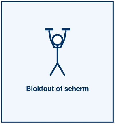 Teken 13: Blokfout of scherm