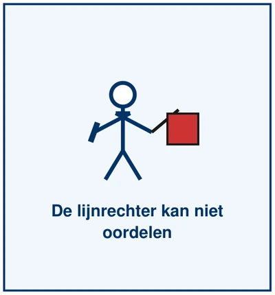 Teken 31: Vlagteken: de lijnrechter kan niet oordelen